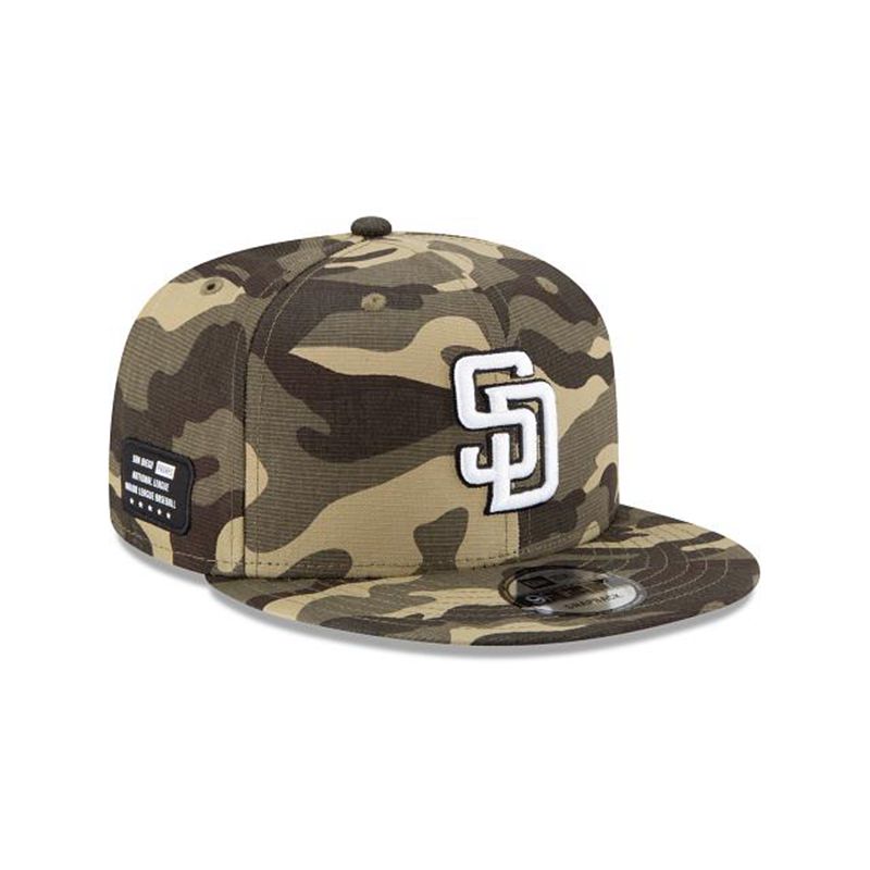 MLB San Diego Padres Armed Forces Weekend 9Fifty Snapback (DTG6593) - Green New Era Caps